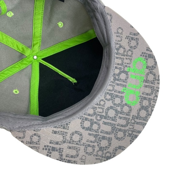dub H3 Headwear Cap Hat Snapback Flat‎ Bill Black Grey Green Wool Blend - Picture 7 of 10